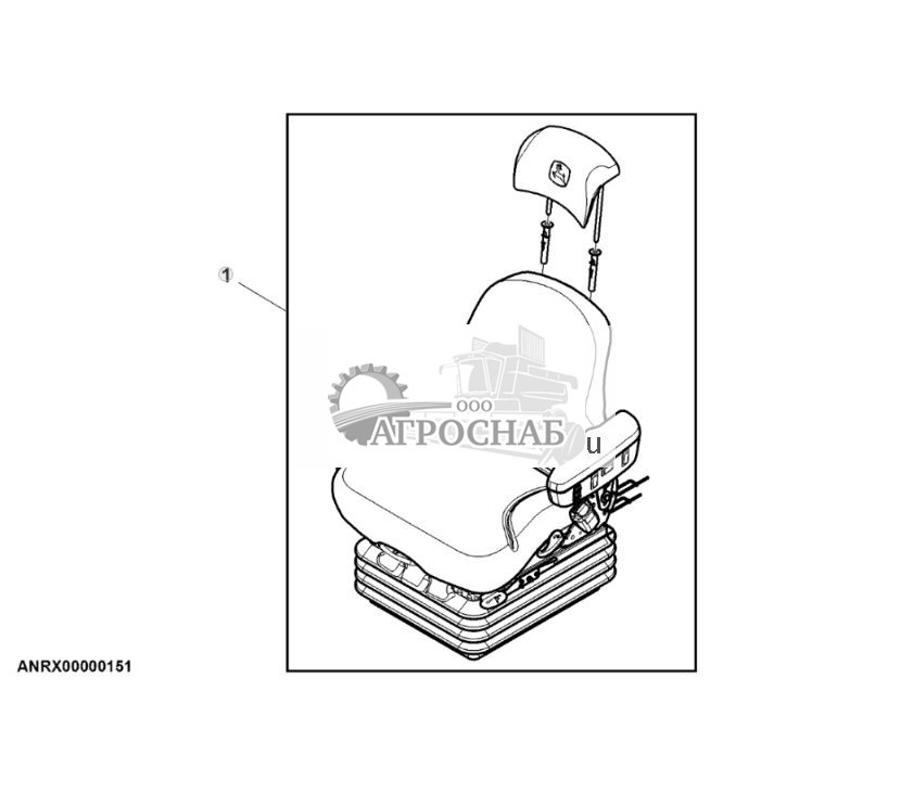 Узел сиденья, с полуактивной подвеской, ткань, низкая спинка, с надставкой, без регулировки подушки - ST838207 1013.jpg
